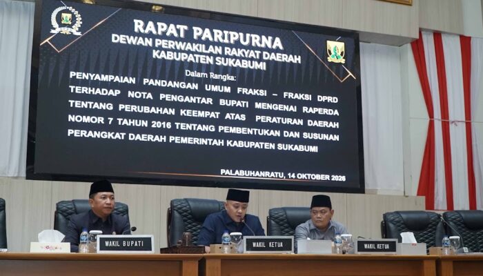 Raperda Perubahan SOTK Masuk Pansus DPRD Sukabumi, Efisiensi Birokrasi Jadi Perhatian
